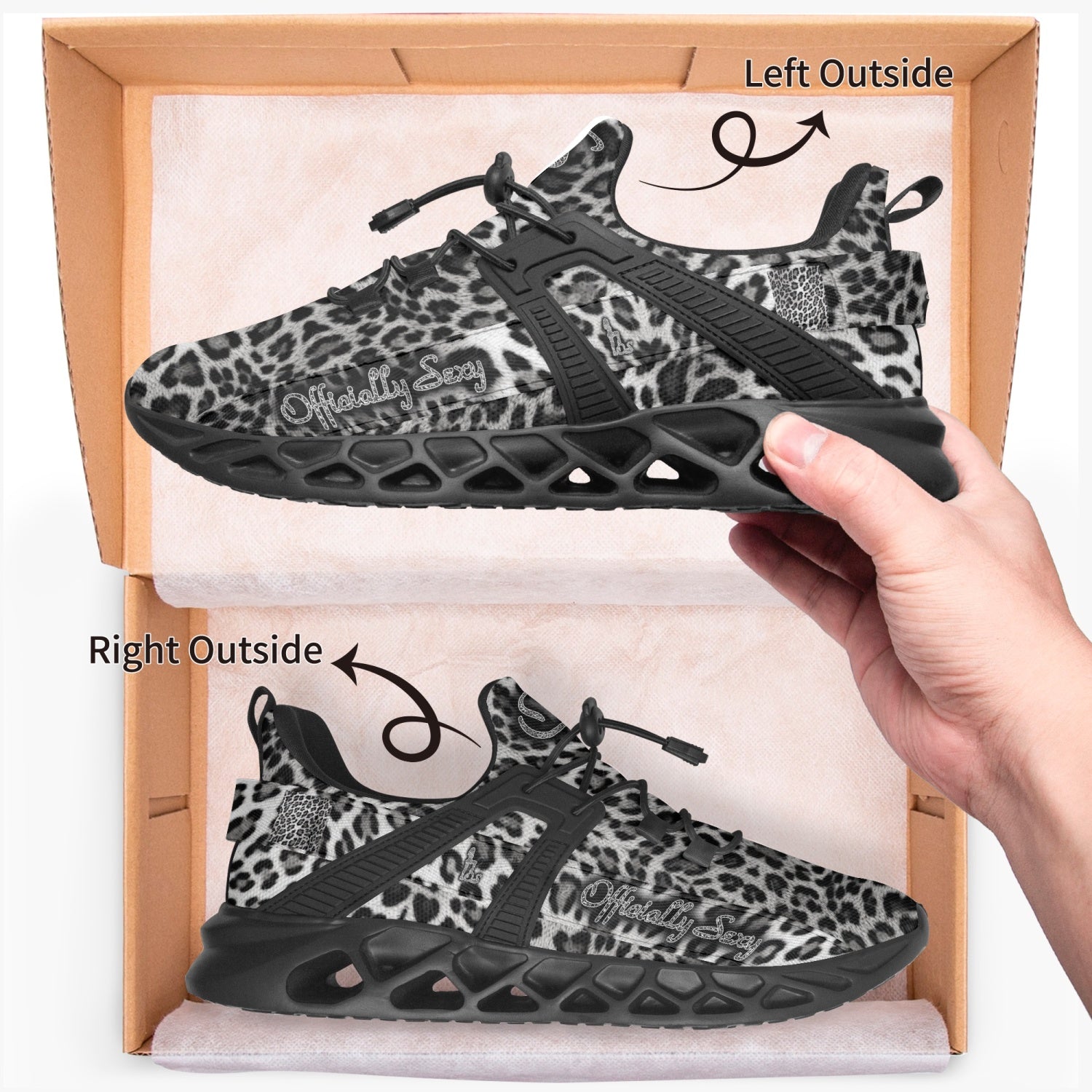 Officially Sexy Snow Leopard Collection  Mesh Running Shoes Small Pattern