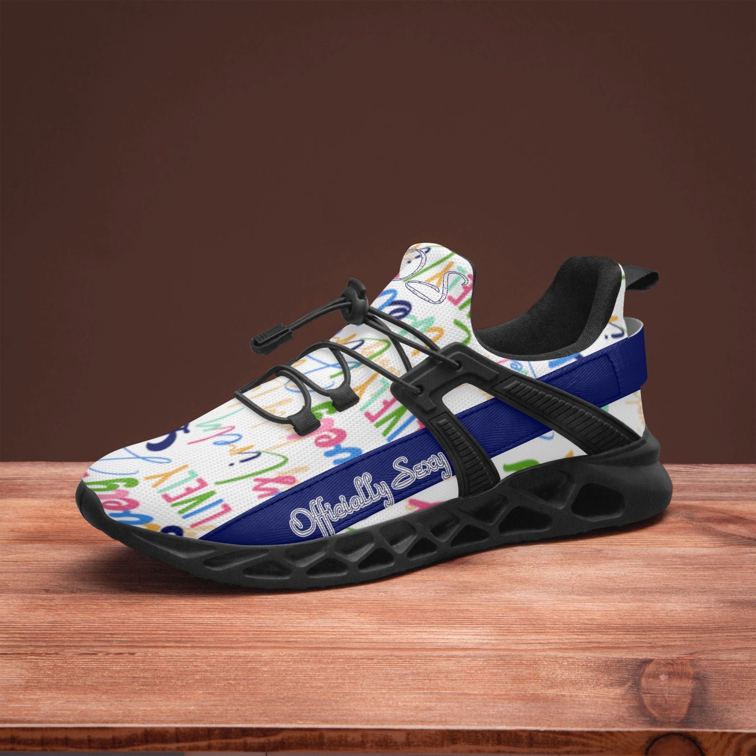 Officially Sexy Lively Collection Navy Mesh Running Shoes