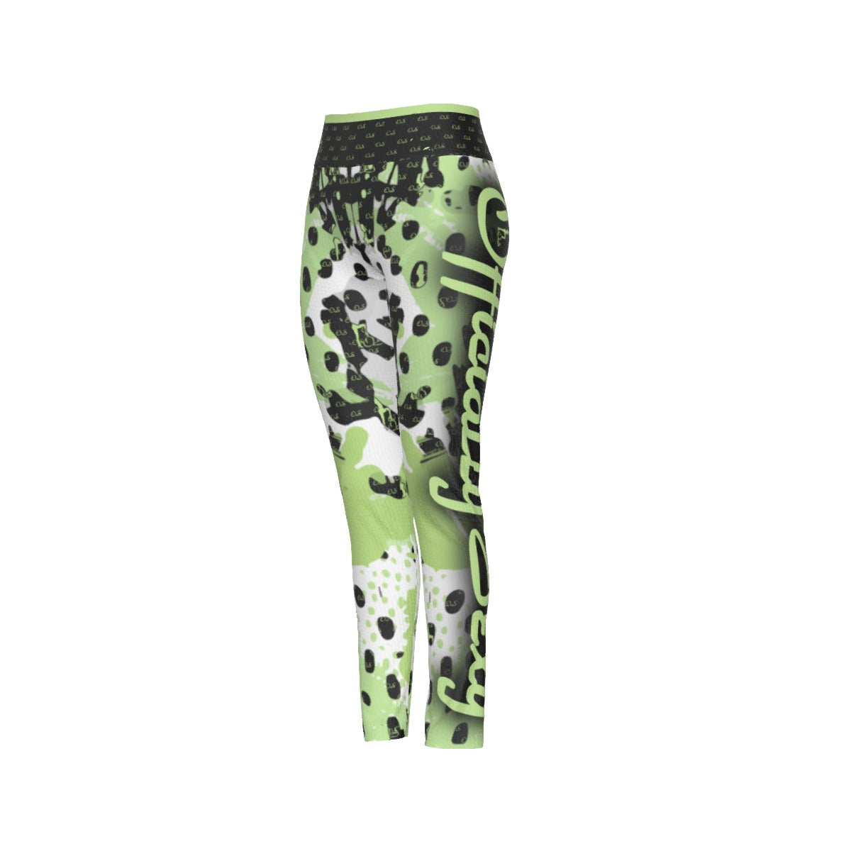 Officially Sexy Animal Abstract Collection English Women's High WaistLeggings Side Stitch Closure