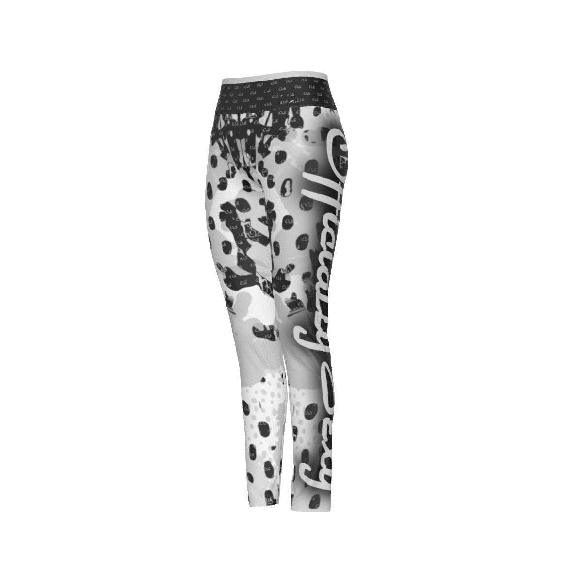 Officially Sexy Animal Abstract Collection English Women's High WaistLeggings Side Stitch Closure