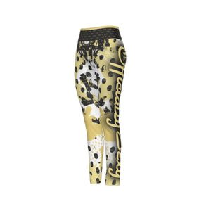 Officially Sexy Animal Abstract Collection English Women's High WaistLeggings Side Stitch Closure