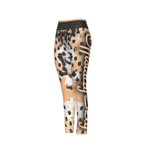 Officially Sexy Animal Abstract Collection English Women's High WaistLeggings Side Stitch Closure