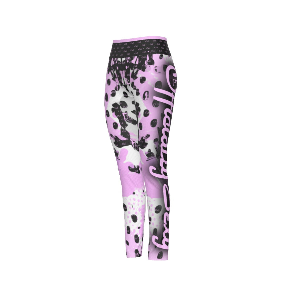 Officially Sexy Animal Abstract Collection English Women's High WaistLeggings Side Stitch Closure