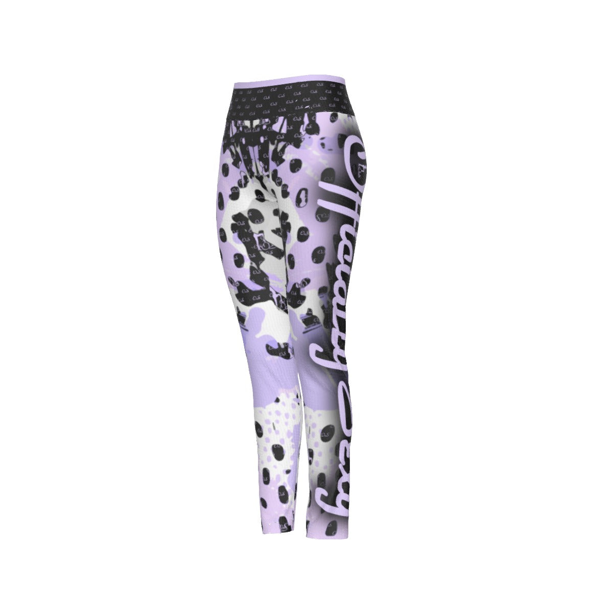 Officially Sexy Animal Abstract Collection English Women's High WaistLeggings Side Stitch Closure