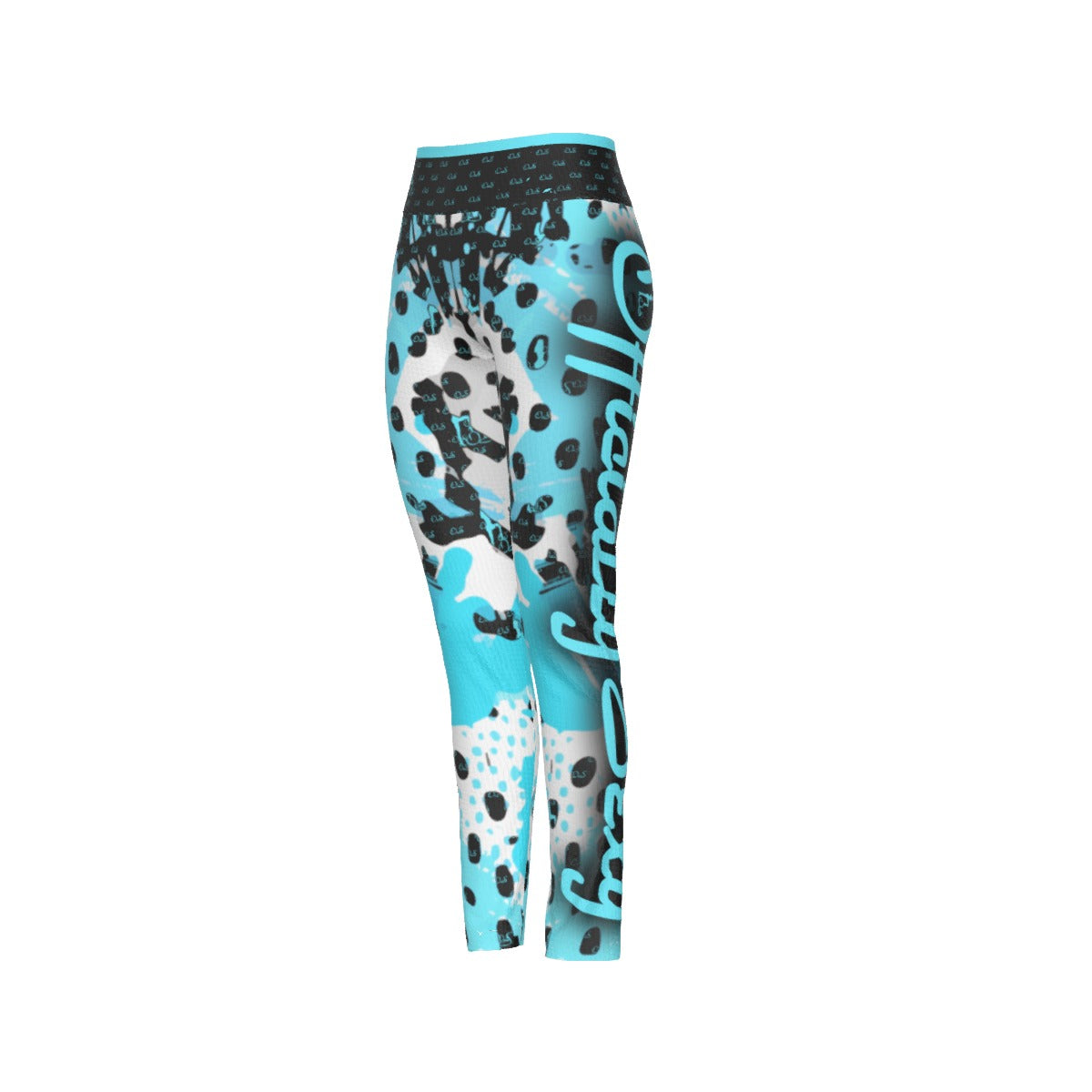 Officially Sexy Animal Abstract Collection English Women's High WaistLeggings Side Stitch Closure