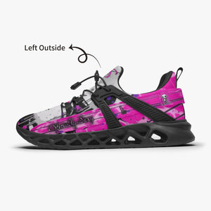 Officially Sexy Bubble Gum Pink Creepy Boy Collection Unisex Mesh Running Shoes