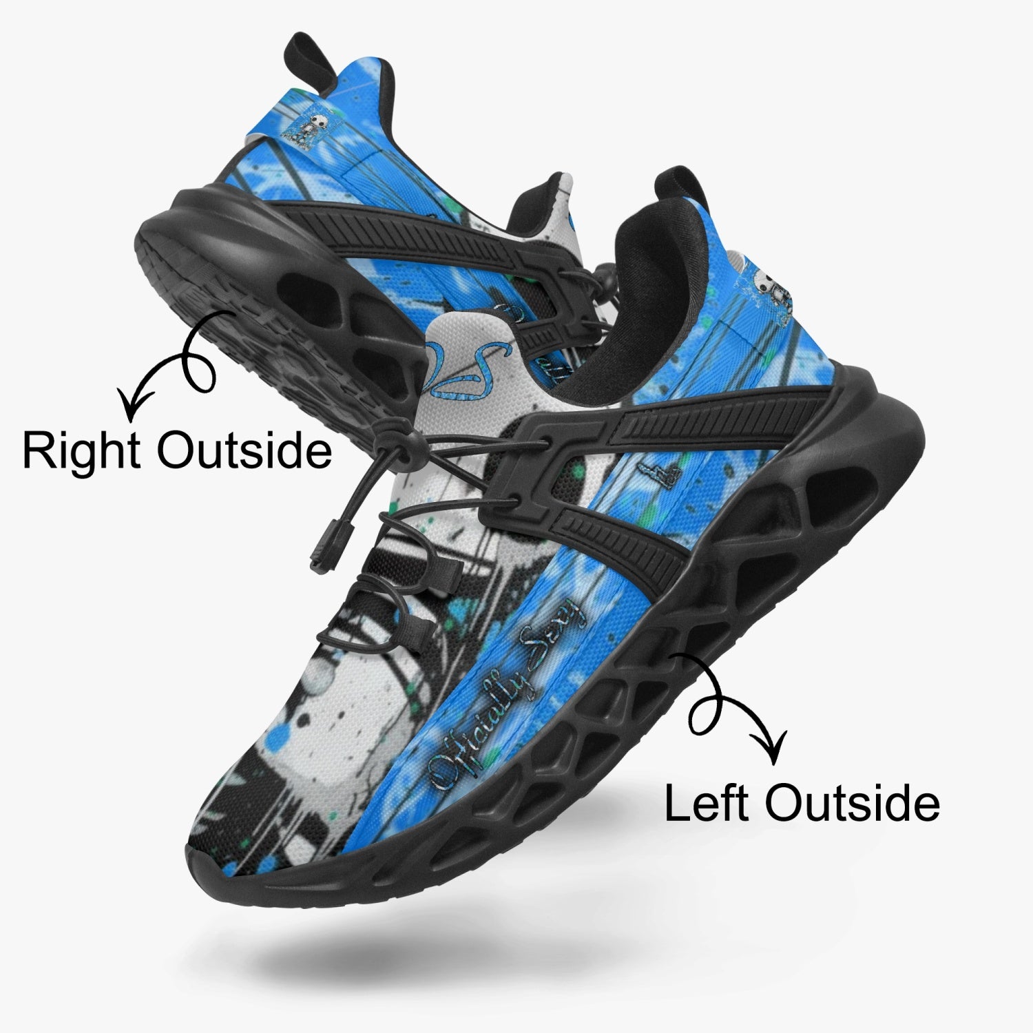 Officially Sexy Powder Blue Creepy Boy Collection Unisex Mesh Running Shoes