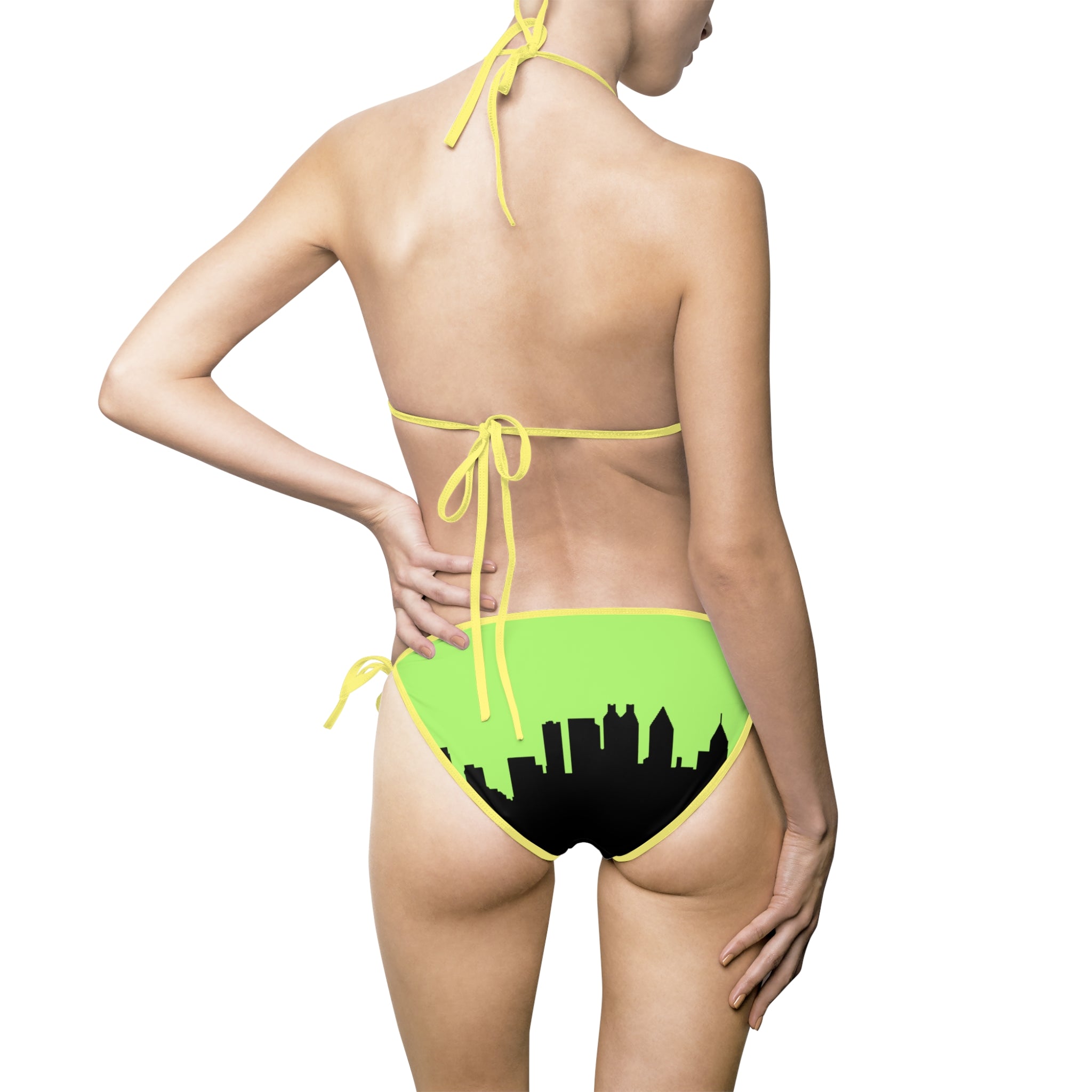 Neon Green Officially Sexy Skyline Collection Women's Bikini Swimsuit