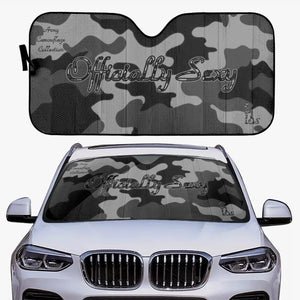 Officially Sexy Grey Army Camouflage Car Windshield Sun Shade