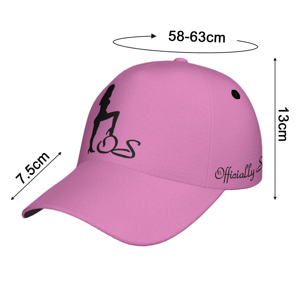 Officially Sexy English Solid Color Collection Print Peaked Cap With Box Pink e778bc