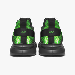 Officially Sexy Neon Green Laser Hearts Collection Mesh Running Shoes