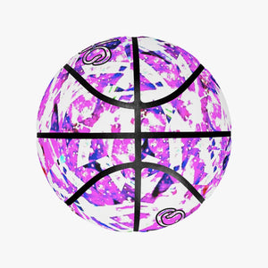Officially Sexy Pink Floating Hearts Collection Eight Panel Printed Basketball