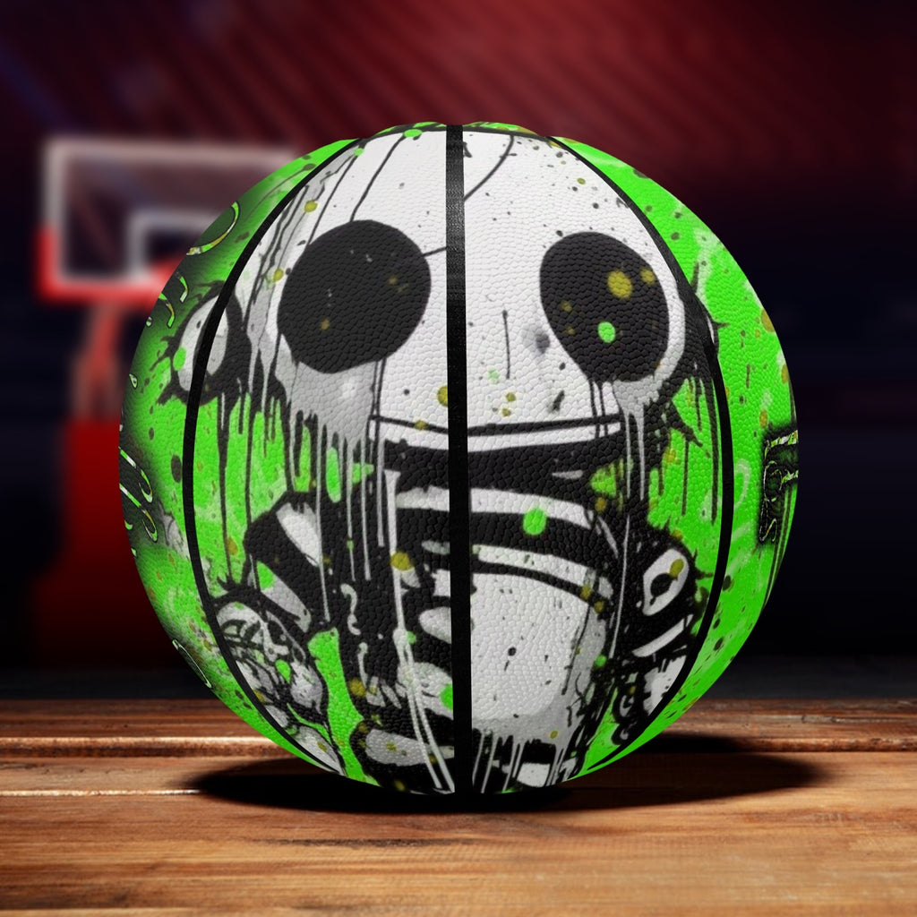 Officially Sexy Neon Green Creepy Boy Collection Eight Panel Printed Basketball
