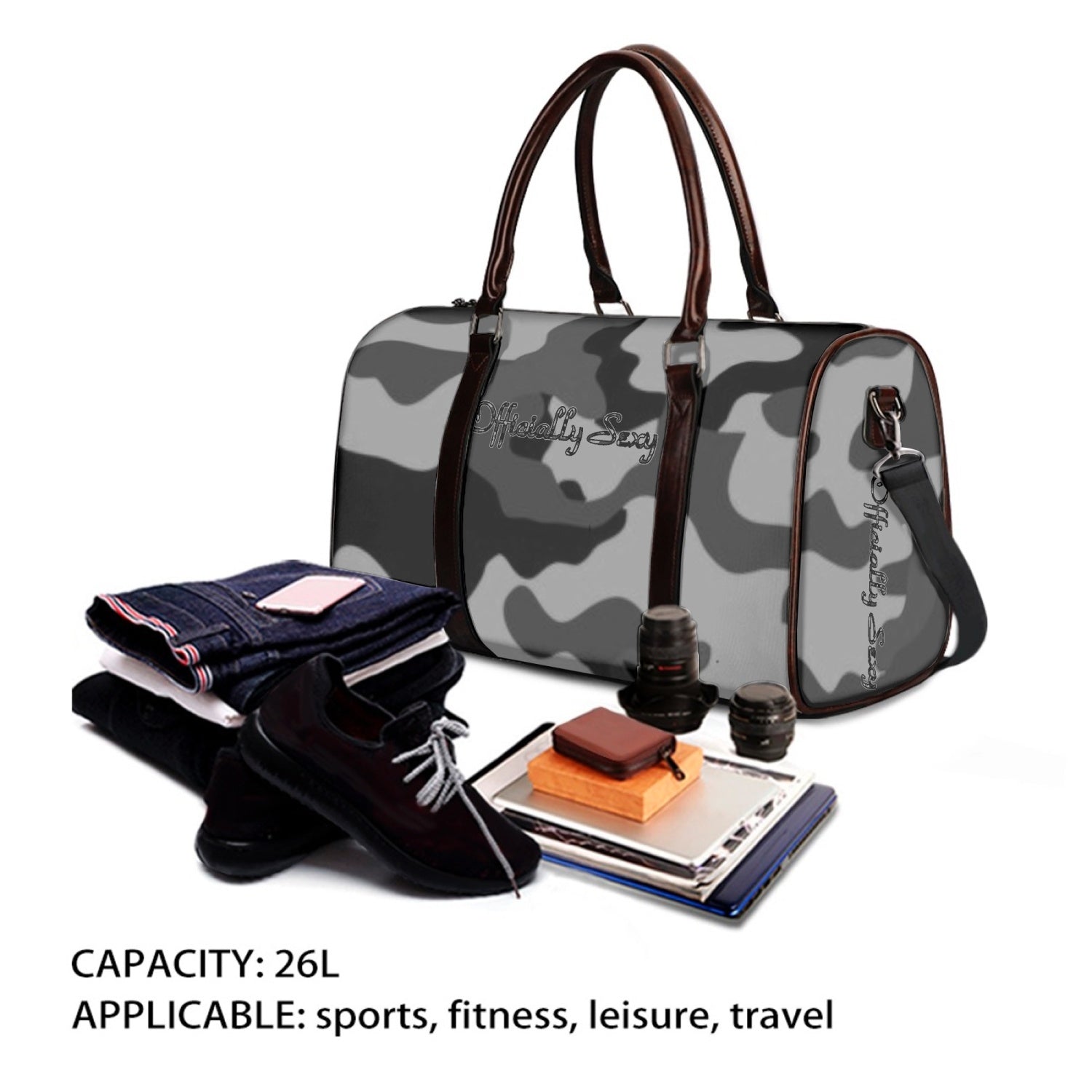 Officially Sexy Pink Army Camouflage Collection Duffle Bag