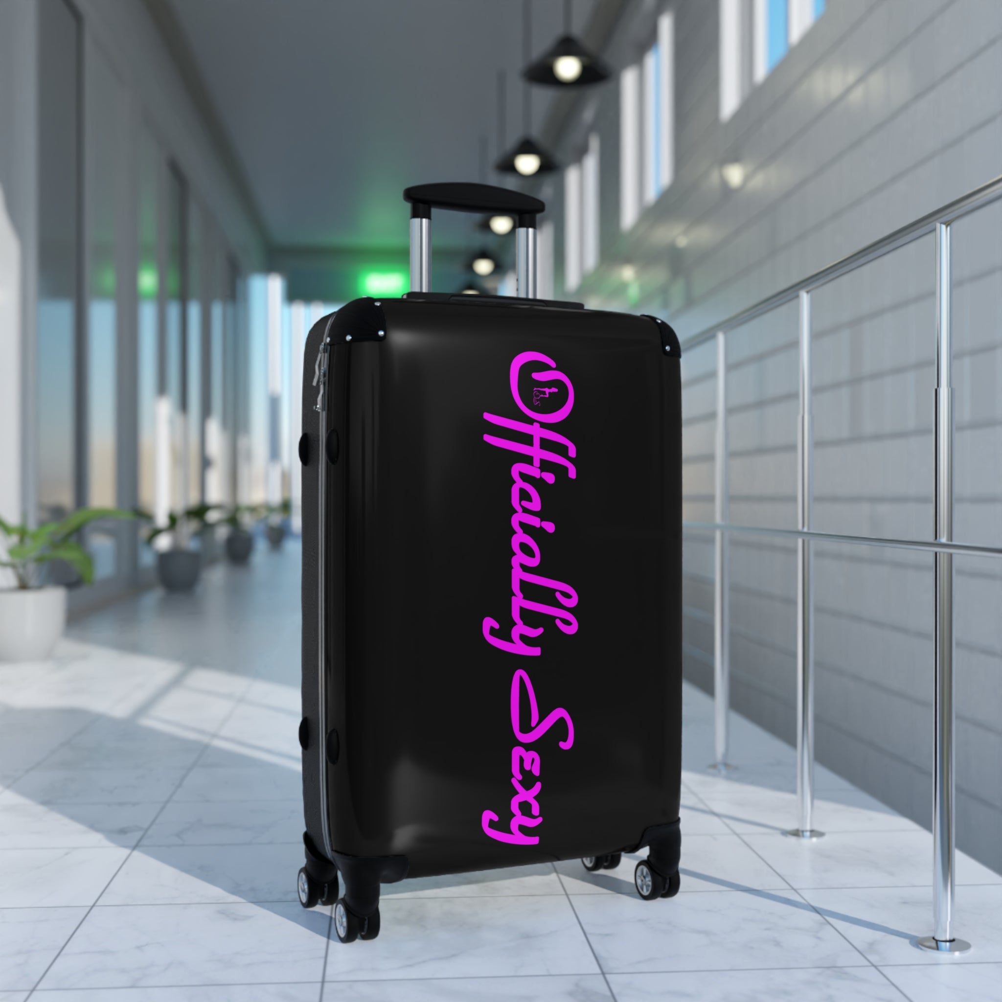 Officially Sexy Chic Travel Suitcases with Bold Pink Design