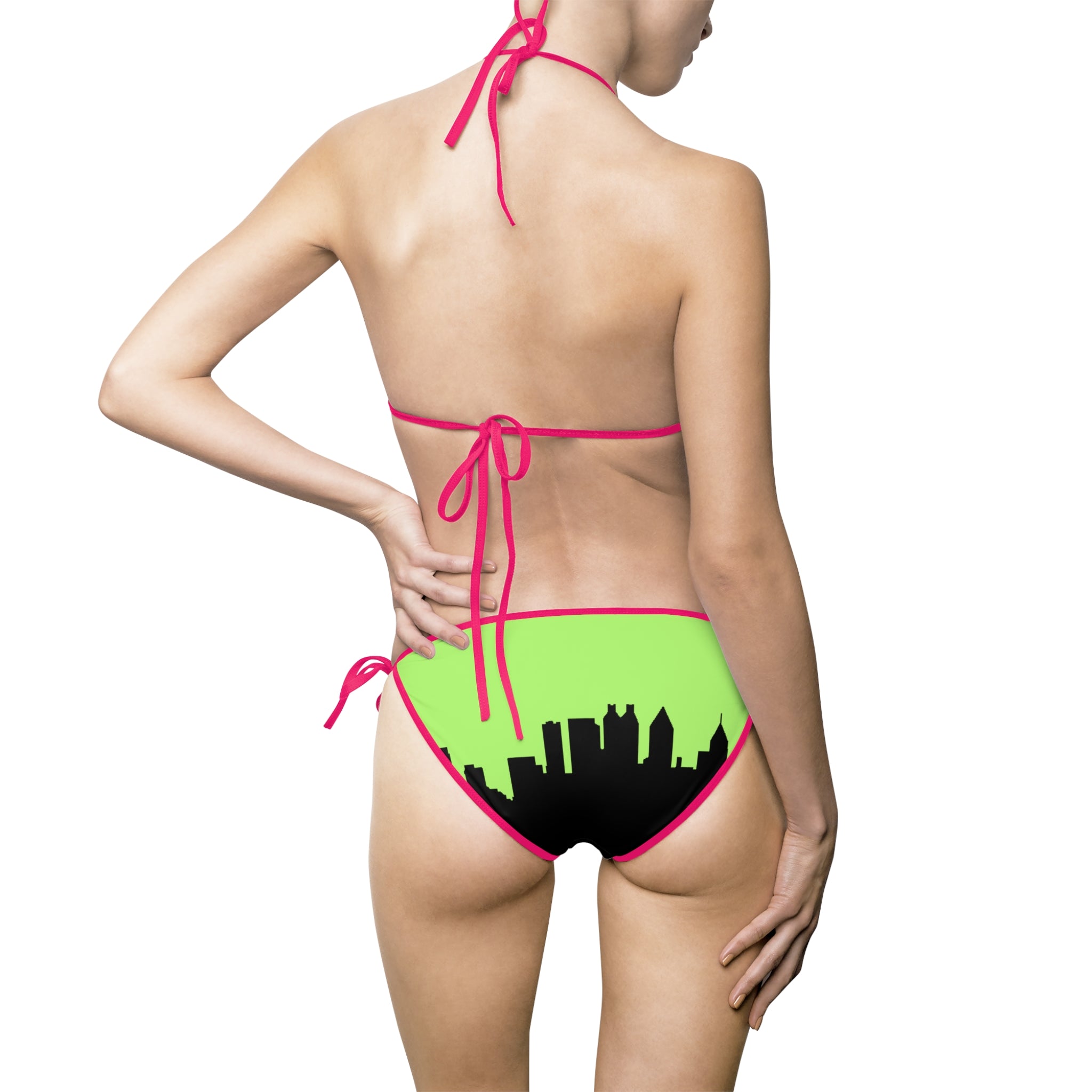 Neon Green Officially Sexy Skyline Collection Women's Bikini Swimsuit