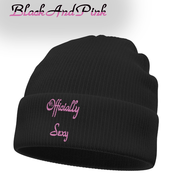 English Officially Sexy Solid Color Collection Pink e778bc Knitted Hat