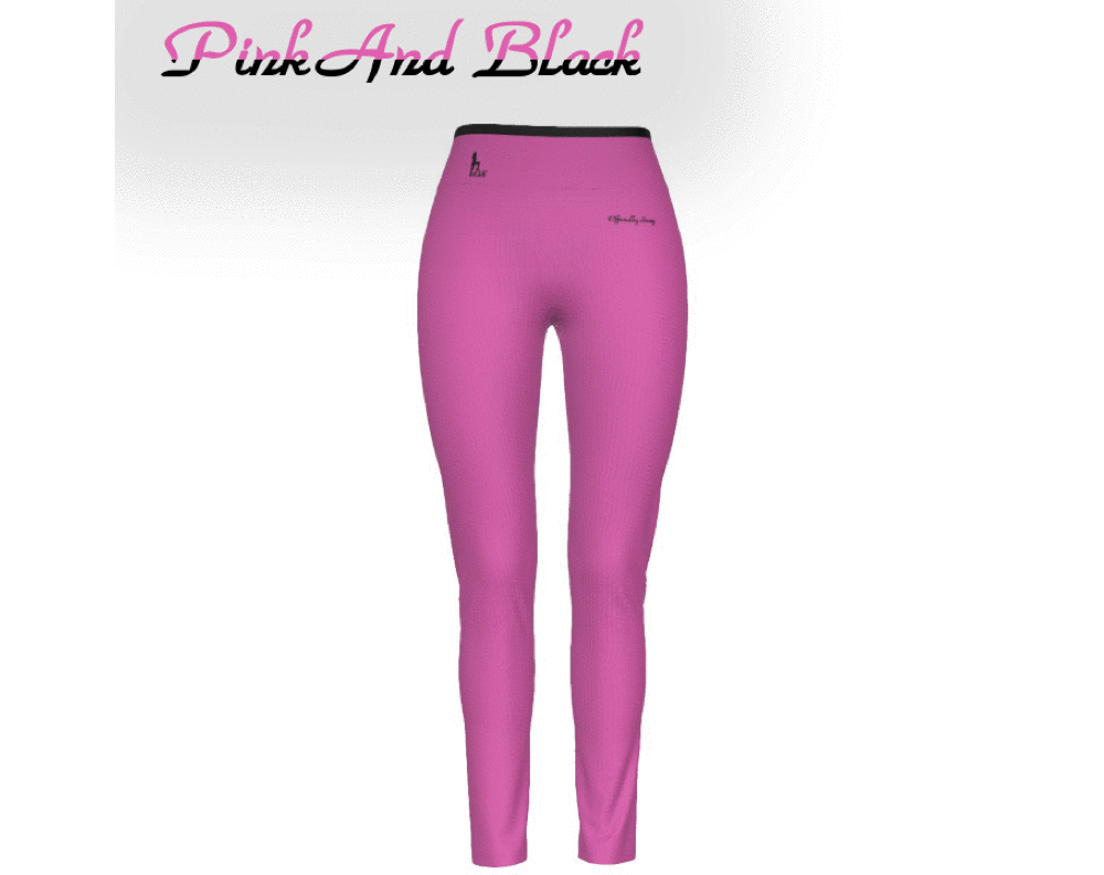 Officially Sexy English Solid Color Collection Women's Pink e778bc High Waist Leggings With Side Stitch Closure