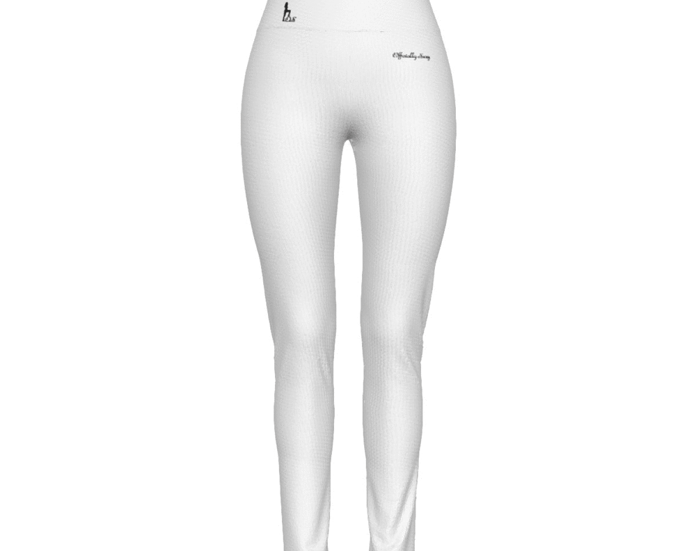Officially Sexy English Solid Color Collection Women's High Waist Leggings With Side Stitch Closure