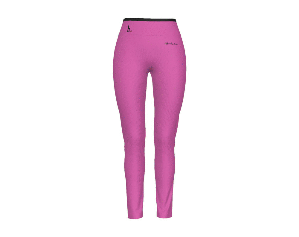 Officially Sexy English Solid Color Collection Women's High Waist Leggings With Side Stitch Closure Bright Colors