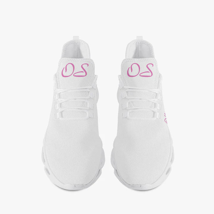 French Officiellement Sexy Solid Color Collection Bounce Mesh Knit Sneakers -Pink e778bc