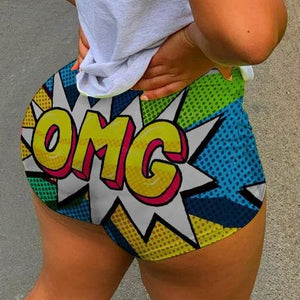 Women’s Elastic High Waist Booty Shorts