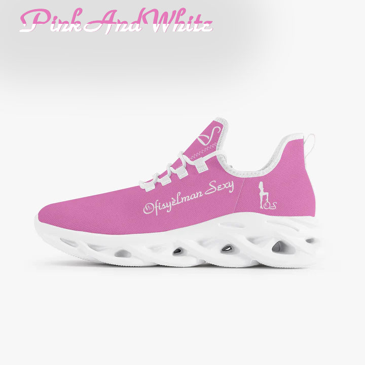 Haitian Ofisyèlman Sexy Solid Color Collection Bounce Mesh Knit Sneakers - Pink e778bc