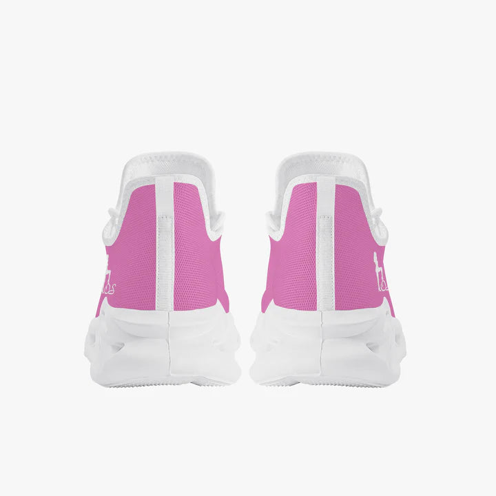 Haitian Ofisyèlman Sexy Solid Color Collection Bounce Mesh Knit Sneakers - Pink e778bc
