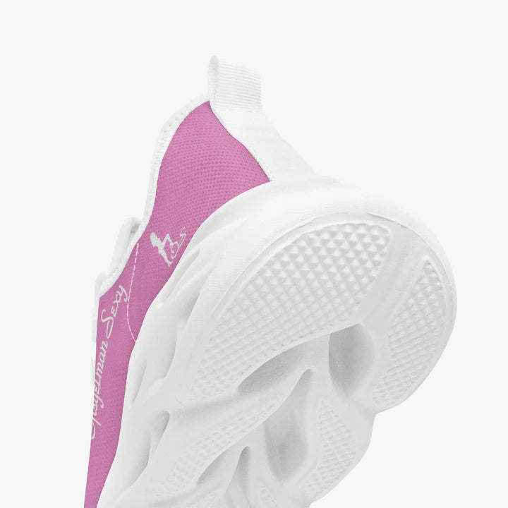 Haitian Ofisyèlman Sexy Solid Color Collection Bounce Mesh Knit Sneakers - Pink e778bc