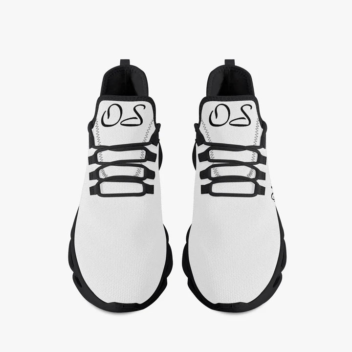 Haitian Ofisyelman Sexy Solid Color Collection Bounce Mesh Knit Sneakers - White And Black