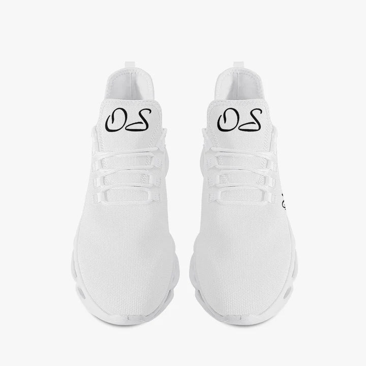 Haitian Ofisyelman Sexy Solid Color Collection Bounce Mesh Knit Sneakers - White And Black