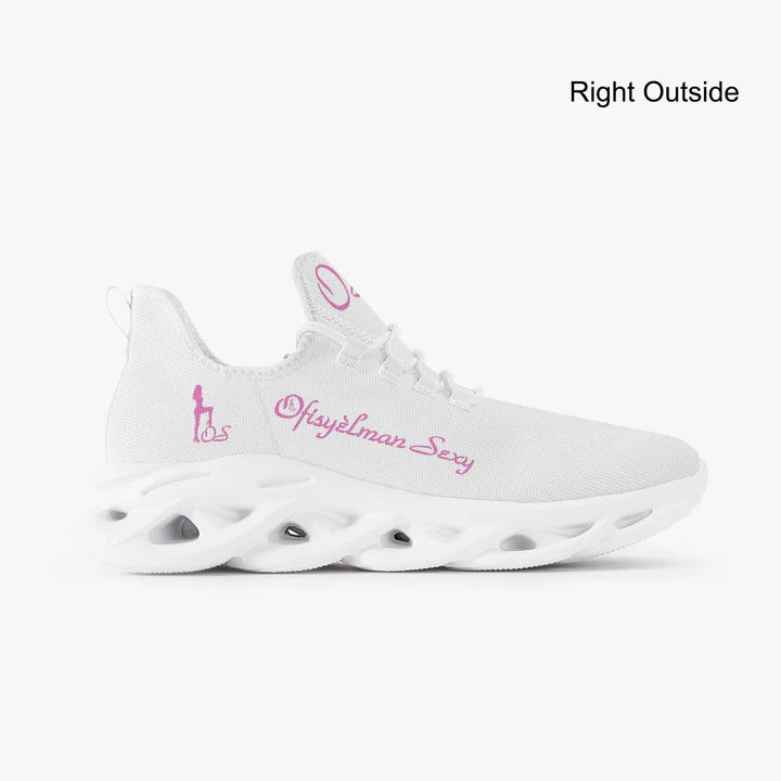 Haitian Ofisyèlman Sexy Solid Color Collection Bounce Mesh Knit Sneakers - Pink e778bc