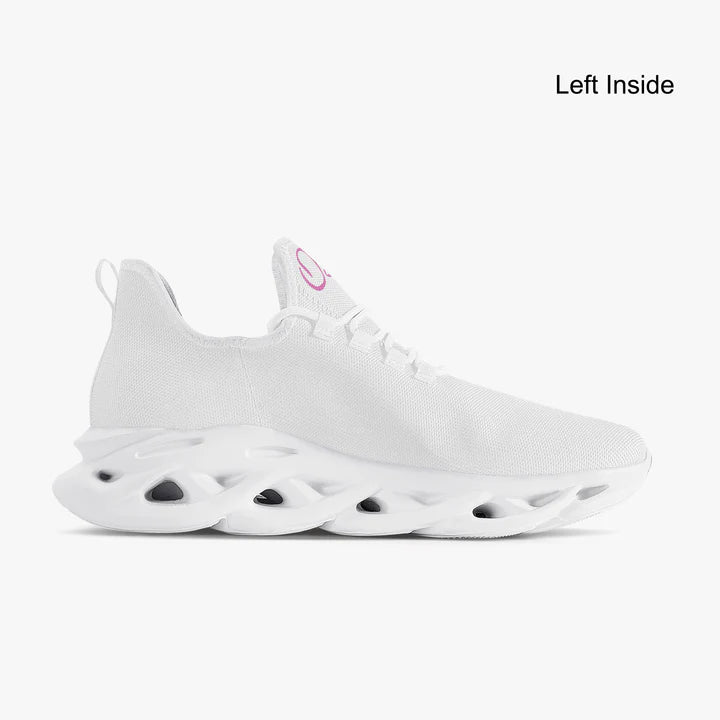 Haitian Ofisyèlman Sexy Solid Color Collection Bounce Mesh Knit Sneakers - Pink e778bc