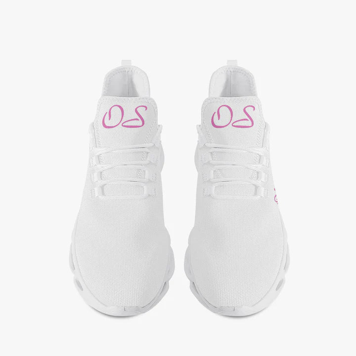 Haitian Ofisyèlman Sexy Solid Color Collection Bounce Mesh Knit Sneakers - Pink e778bc