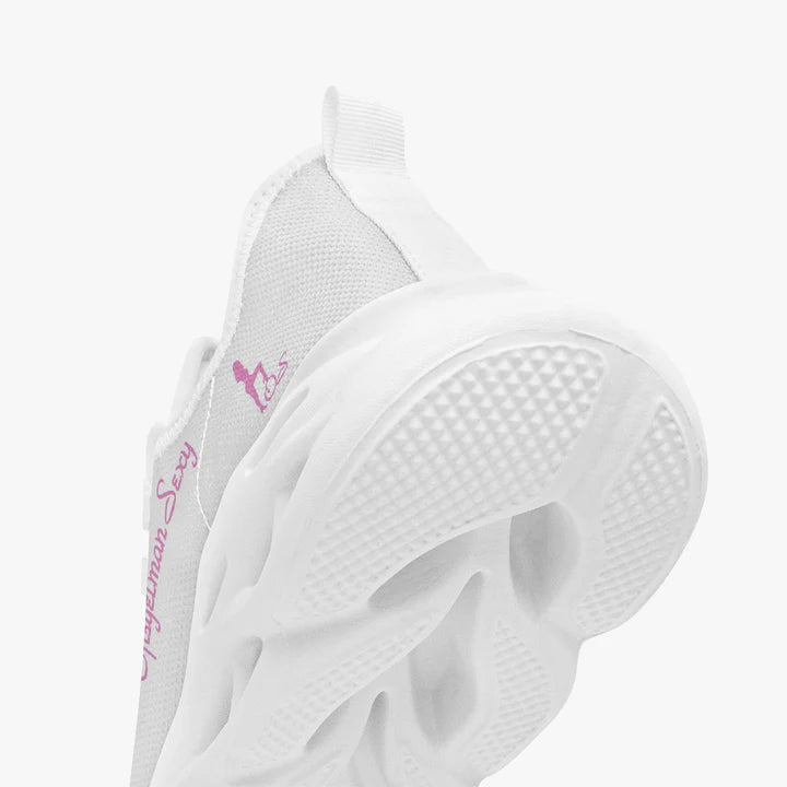 Haitian Ofisyèlman Sexy Solid Color Collection Bounce Mesh Knit Sneakers - Pink e778bc