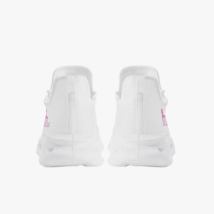 Haitian Ofisyèlman Sexy Solid Color Collection Bounce Mesh Knit Sneakers - Pink e778bc