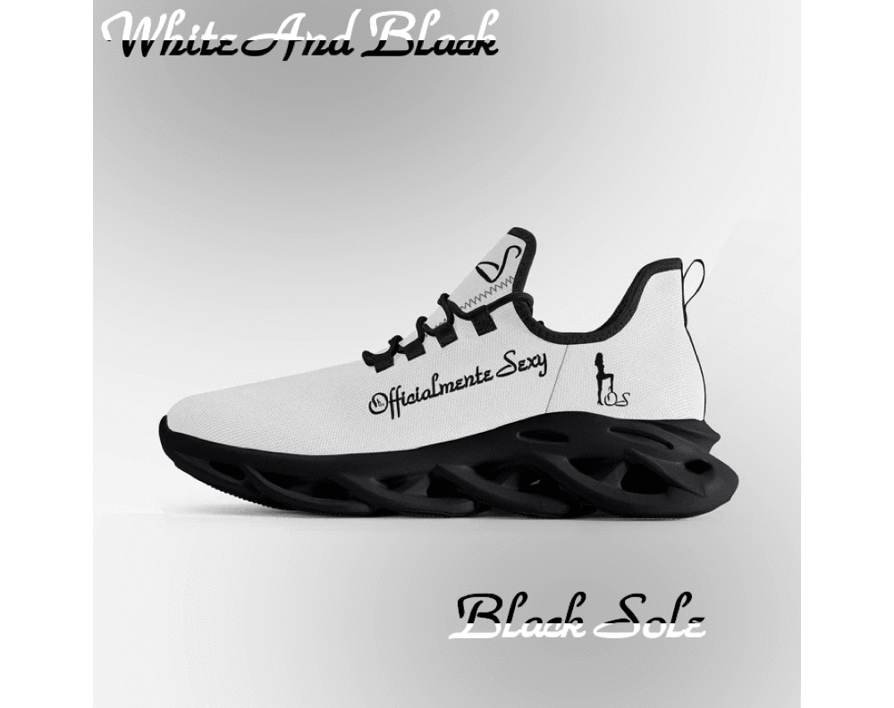 Italian Officialmente Sexy Solid Color Collection Bounce Mesh Knit Sneakers - White