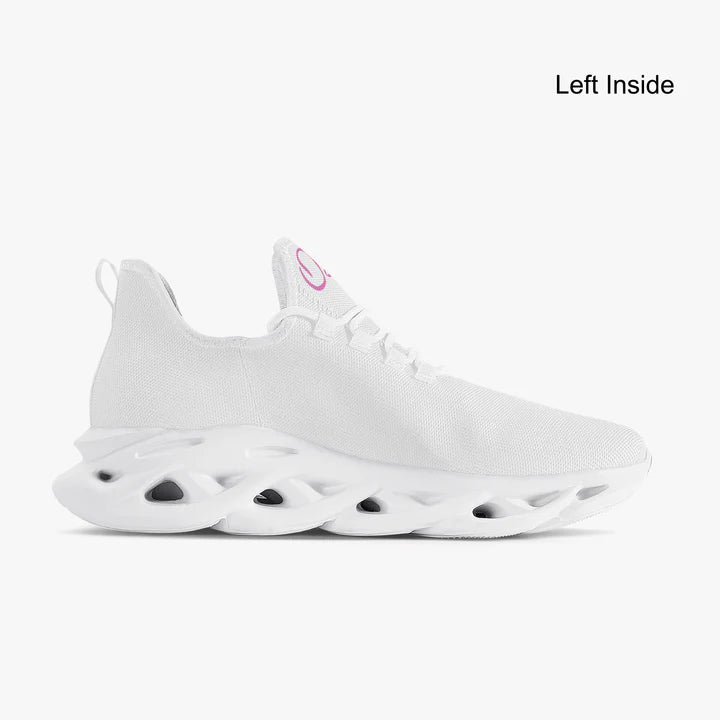 Italian Officialmente Sexy Solid Color Collection Bounce Mesh Knit Sneakers - Pink e778bc