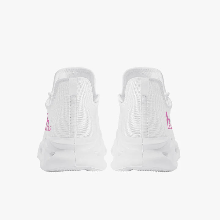 Italian Officialmente Sexy Solid Color Collection Bounce Mesh Knit Sneakers - Pink e778bc