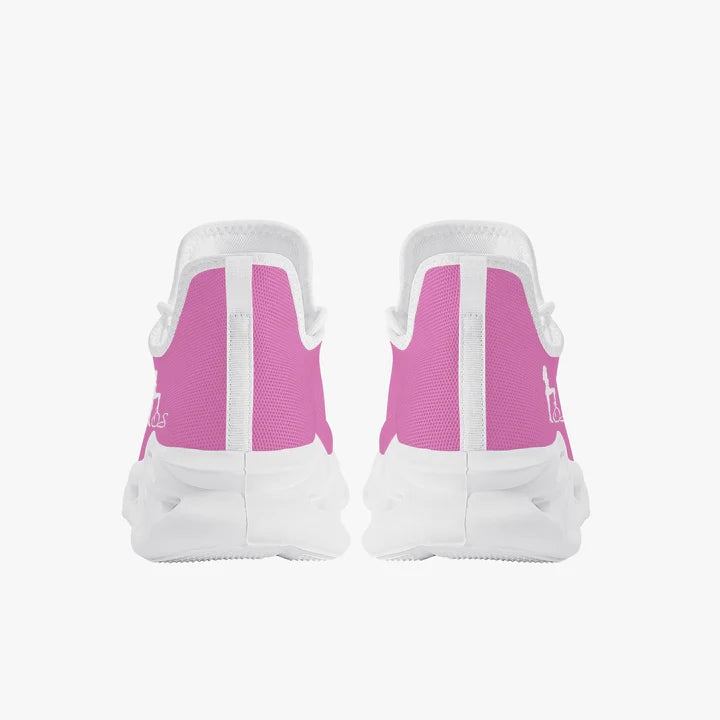 Italian Officialmente Sexy Solid Color Collection Bounce Mesh Knit Sneakers - Pink e778bc