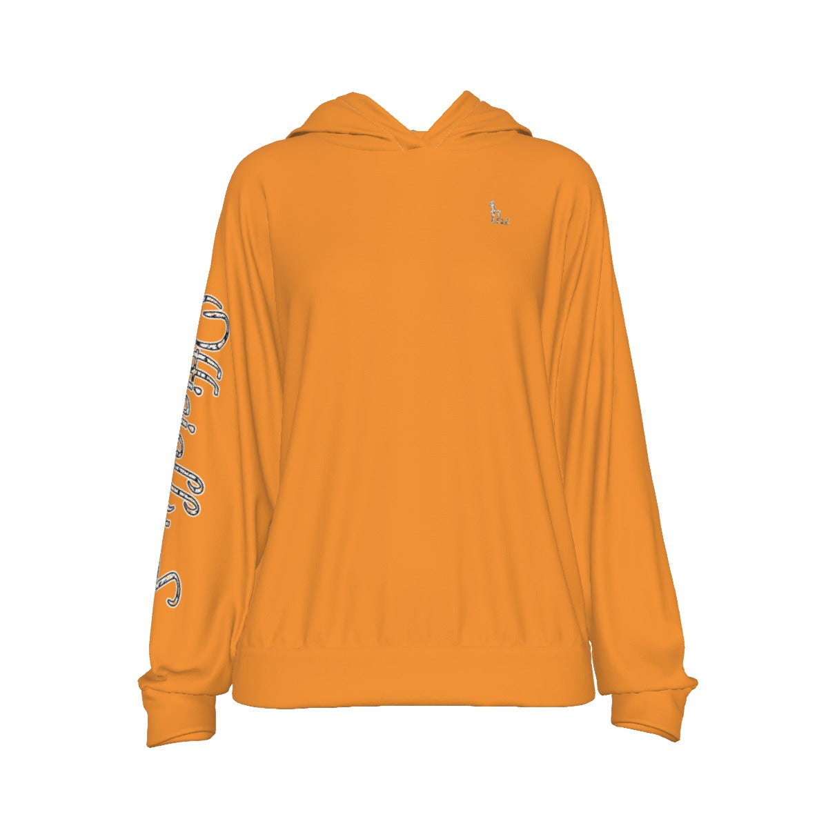 Officially Sexy Halloween Collection Black and Orange Bat Women's Orange Casual Hoodie #1 (English) 1