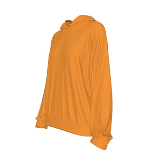 Officially Sexy Halloween Collection Black and Orange Bats Women's Orange Casual Hoodie #1 (English) 4