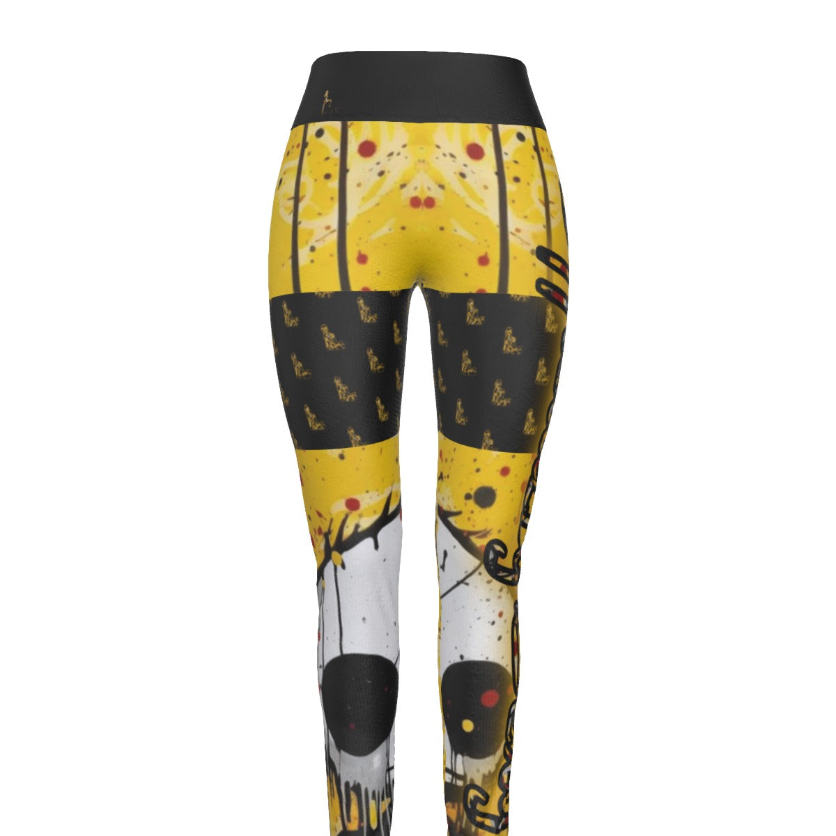 Officially Sexy Creepy Boy Collection Women's High Waist Thigh High Booty Popper Leggings