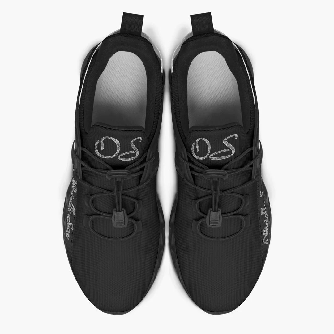 Officially Sexy Snow Leopard Collection Black Mesh Running Shoes (English) 5