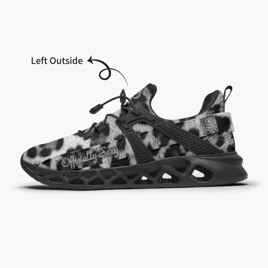 Officially Sexy Snow Leopard Collection Unisex Mesh Running Shoes (English) 1