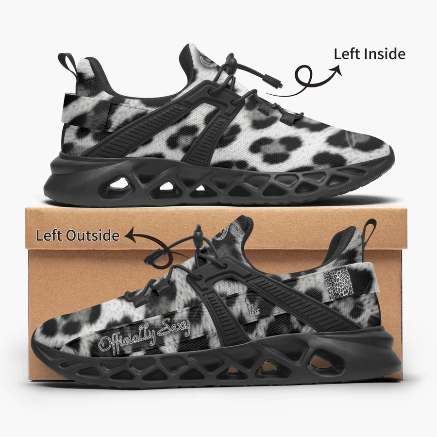 Officially Sexy Snow Leopard Collection Unisex Mesh Running Shoes (English) 3