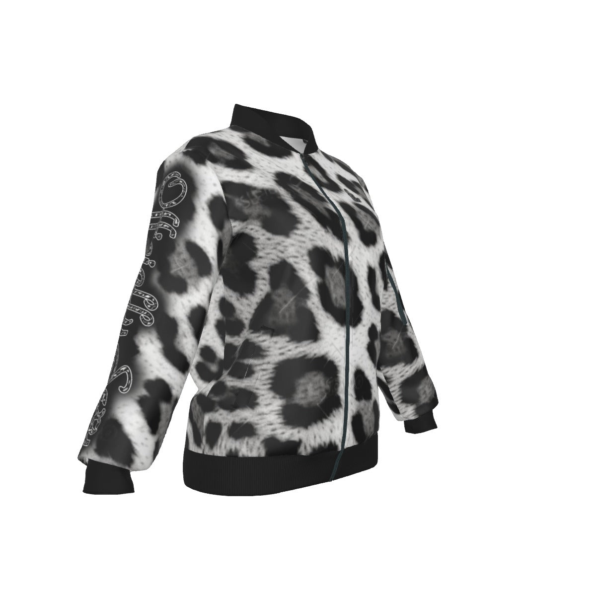 Officially Sexy Snow Leopard Collection Women's AOLP Jacket Large Print Logo on Back (English) 2 2