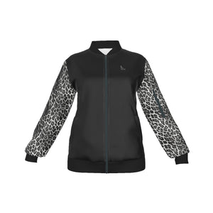 Officially Sexy Snow Leopard Collection Women's Black Jacket Small Print Logo On Back (English) 4 1