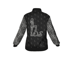 Officially Sexy Snow Leopard Collection Women's Girl on OS Logo All Over Jacket With Small Print Sleeves And Large Logo on Back (English) #8