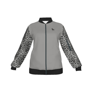 Officially Sexy Snow Leopard Collection Women's Grey Jacket Small Print Logo On Back (English) 4 1